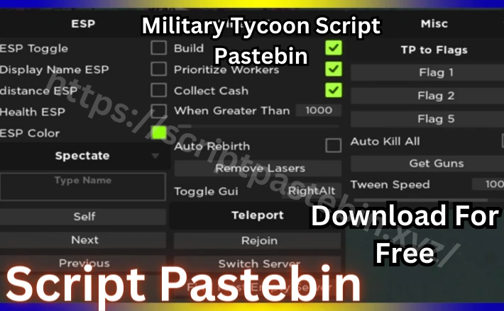 military tycoon script pastebin
